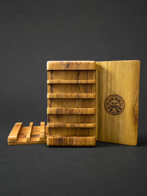 Base Posavasos en Madera 5 puestos
