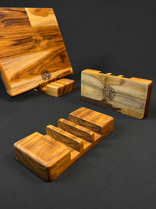 Base en Madera Porta Tablas de Cortar x3