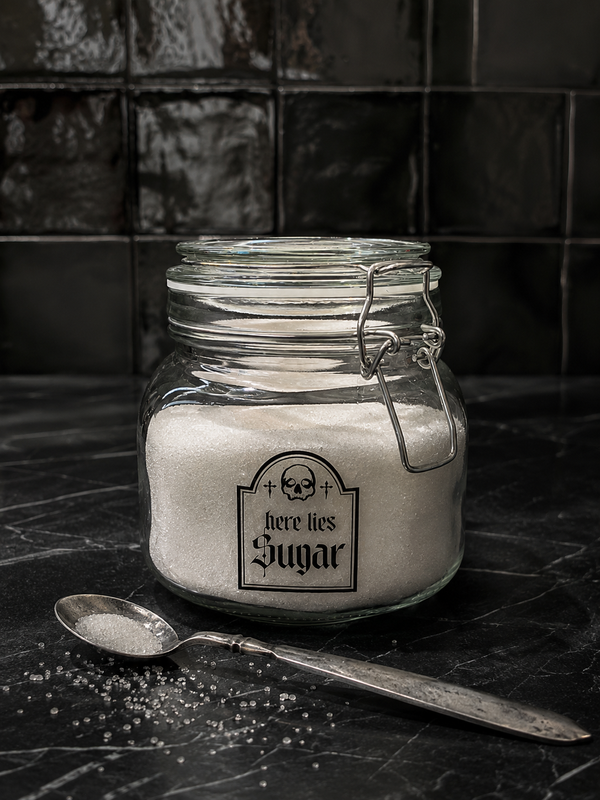 Contenedor con Tapa HERE LIES SUGAR